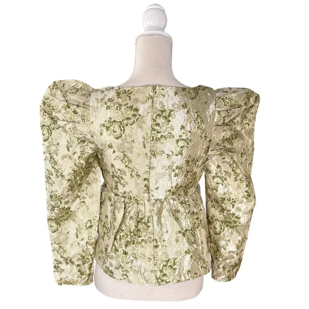 Tuckernuck Gold Floral Blouse - Picture 8 of 13